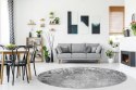 Dywan okrągły TREX MARBLE 2 kolor szary r160 Hakano - RUG/LU/TREX/MARBLE2/GREY/R160