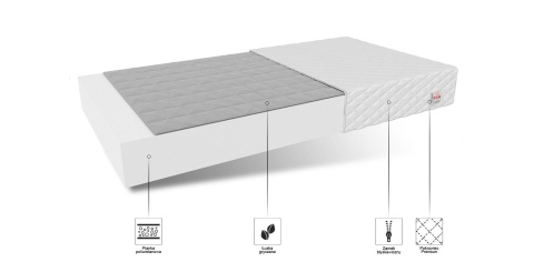 Materac piankowy z gryką BABY CARE MICROQUILT 70x160