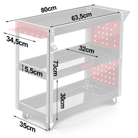 Wózek narzędziowy warsztatowy Humberg HM-515