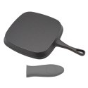 PATELNIA GRILLOWA ŻELIWNA 24cm Z SILIKONOWĄ NAKŁADKĄ 2668