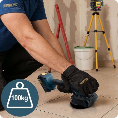 Przyssawka wibrująca do płytek próżniowa elektryczna do 100 kg Humberg HM-160