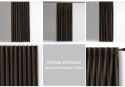 Zasłona VELVET  brązowy   velvet 140x270 ameliahome - CURT/AH/VELVET/PLEAT/D.BROWN/140X270/1PC