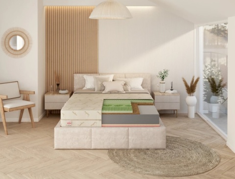 Materac piankowy RELAX termoregulacyjnY H3H4 180X200x22 BAMBOO