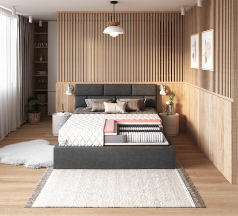 Materac multipocketowy IVREA pianka visco, kokos - 180 x 200 - H4 twardy / H3 średnio twardy - 22 cm