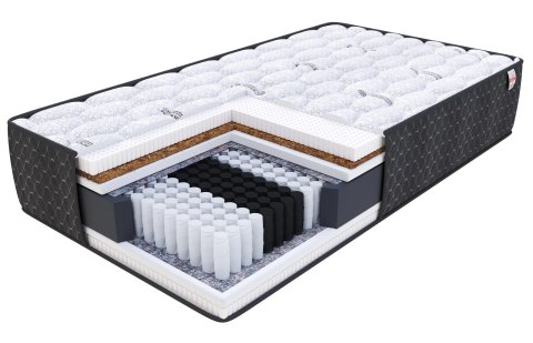 Gruby Materac multipocketowy H3H4 BRAVO MAX Cashmere Border Cosido 90x200x30