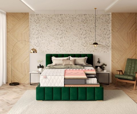 Materac multipocketowy CALYPSO pianka visco, kokos, lateks - 180 x 200 - H4 twardy / H3 średnio twardy - 32 cm