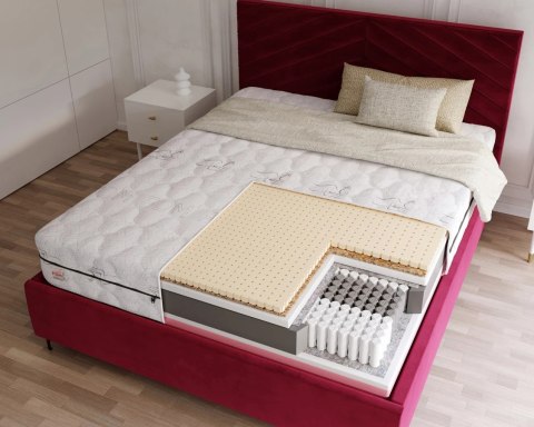 Materac multipocketowy VENETO kokos, lateks, visco 140 x 200 H4H3  22 cm
