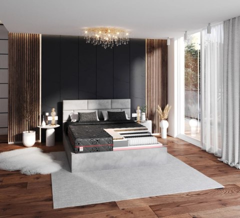 Materac multipocketowy FORZA kokos, lateks, visco - 100 x 200 - H4 twardy / H3 średnio twardy - 22 cm