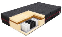 Materac kieszeniowy NEON kokos, profilowana pianka HR 120 x 200 H3 24 cm