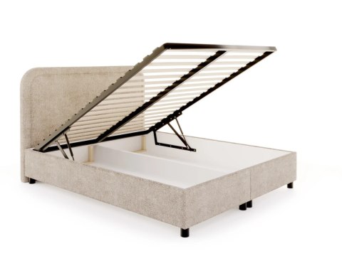 Łóżko tapicerowane BALETTO stelaż podnoszony 160x200 CLEO Beżowy