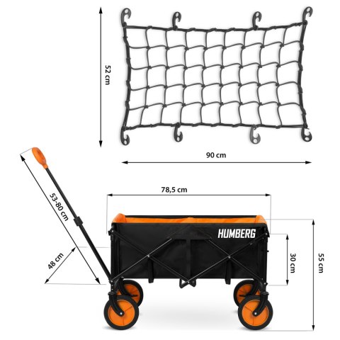 Wózek transportowy, składany z siatką 100l Humberg HM-513