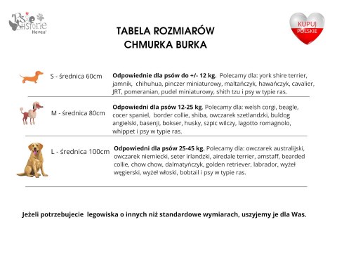 Legowisko Chmurka Burka Hevea Psie Historie 80x80 (czekoladowy)