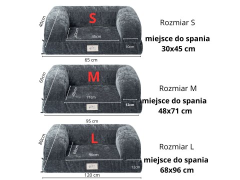 Sofa Smart Hevea Psie Historie 65x40 (szary jasny)
