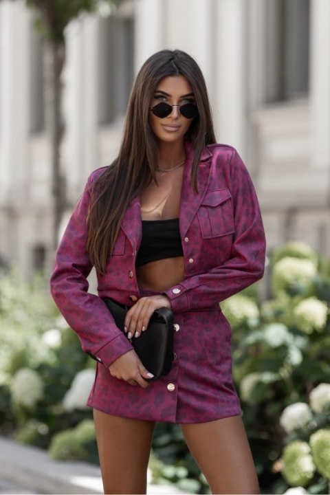 Spódnica Komplet Model Bliss 356750093 Panterka Bordo - LaBalancia LaBalancia