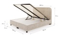 Łóżko tapicerowane BALETTO stelaż podnoszony140x200 CLEO RÓŻNE KOLORY