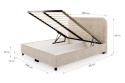 Łóżko tapicerowane BALETTO stelaż podnoszony160x200 CLEO RÓŻNE KOLORY