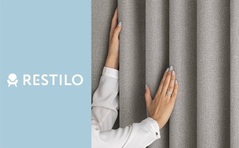 RESTILO zasłona CORITA kolor beżowy taśma materiał blackout, len 140x250 - CURT/RES/BLACKOUTLINEN/CORITA/PLEAT/BEIGE/140X250/1PC