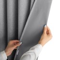 RESTILO zasłona CORITA kolor stalowy taśma materiał blackout, len 140x250 - CURT/RES/BLACKOUTLINEN/CORITA/PLEAT/DARKGREY/140X250