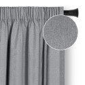 RESTILO zasłona CORITA kolor stalowy taśma materiał blackout, len 140x270 - CURT/RES/BLACKOUTLINEN/CORITA/PLEAT/DARKGREY/140X270