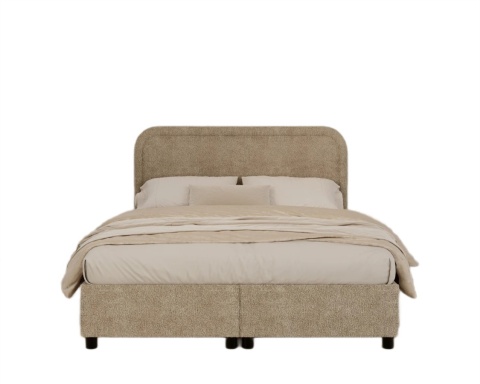 Łóżko tapicerowane BALETTO stelaż podnoszony 160x200 CLEO Beżowy