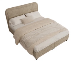 Łóżko tapicerowane BALETTO stelaż podnoszony 160x200 CLEO Beżowy