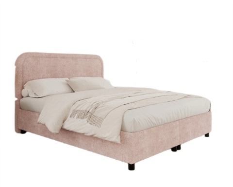 Łóżko tapicerowane BALETTO stelaż podnoszony140x200 CLEO Pudrowy róż