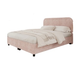 Łóżko tapicerowane BALETTO stelaż podnoszony140x200 CLEO Pudrowy róż