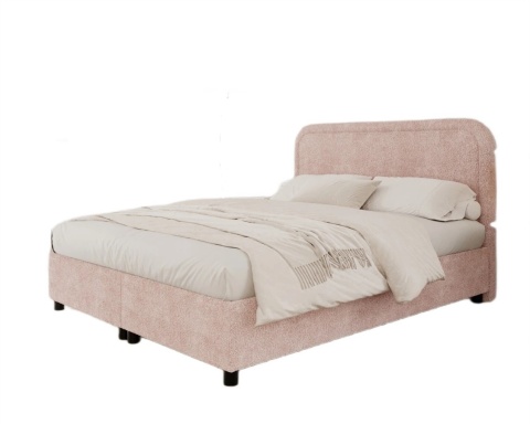 Łóżko tapicerowane BALETTO stelaż podnoszony140x200 CLEO Pudrowy róż