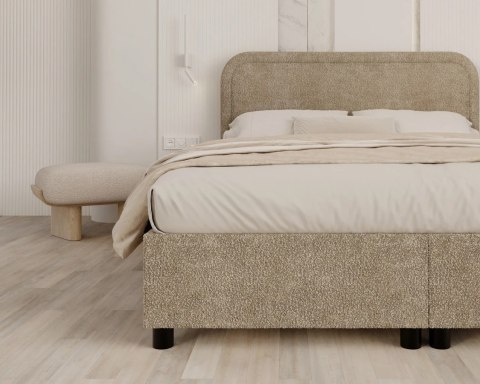 Łóżko tapicerowane BALETTO stelaż podnoszony140x200 CLEO Pudrowy róż