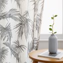 RESTILO zasłona PALMERA kolor beżowy przelotki srebrne materiał len, mikrofibra 135x250 - CURT/RES/LINEN/PALMERA/EYELETS/BEIGE/1
