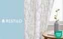 RESTILO zasłona SELVETIA kolor szary przelotki srebrne materiał len, mikrofibra 135x250 - CURT/RES/LINEN/SELVETIA/EYELETS/GREY/1