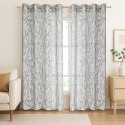 RESTILO zasłona SELVETIA kolor szary przelotki srebrne materiał len, mikrofibra 135x250 - CURT/RES/LINEN/SELVETIA/EYELETS/GREY/1