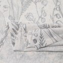 RESTILO zasłona SELVETIA kolor szary przelotki srebrne materiał len, mikrofibra 135x250 - CURT/RES/LINEN/SELVETIA/EYELETS/GREY/1
