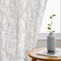 RESTILO zasłona SELVETIA kolor szary przelotki srebrne materiał len, mikrofibra 135x250 - CURT/RES/LINEN/SELVETIA/EYELETS/GREY/1