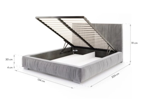 Łóżko tapicerowane ADORE nowoczesny design 120x200 TRINITY Butelkowa zieleń