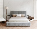Łóżko tapicerowane ADORE nowoczesny design 90x200 TRINITY Szary