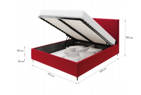 Łóżko tapicerowane ELEGANTE PARIS stelaż metalowy 160x200 różne kolory