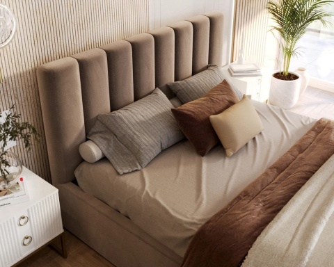 Łóżko tapicerowane JUSTIN Paris (RÓŻNE KOLORY) 180x200 metalowy stelaż
