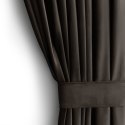 Zasłona VELVET  brązowy   velvet 140x270 ameliahome - CURT/AH/VELVET/PLEAT/D.BROWN/140X270/1PC