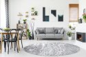 Dywan okrągły TREX BETON kolor szary r120 Hakano - RUG/LU/TREX/BETON/GREY/R120