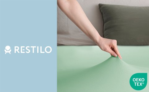 Prześcieradło AMBER kolor miętowy styl klasyczny jersey 180-200x200x30