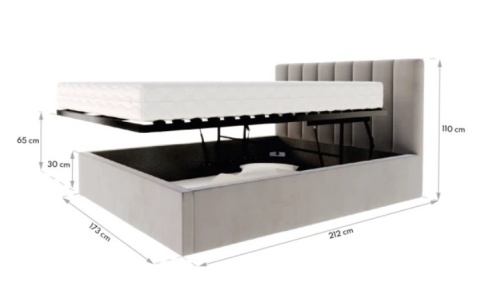 Łóżko JUSTIN stelaż  metalowy 160x200 SZTRUKS Różne kolory