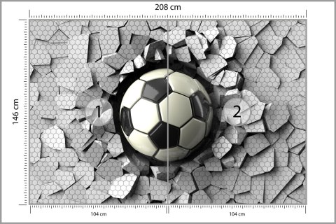Fototapeta 3D Dla Chłopca, Piłka Flizelina 208x146 FT-1925-VEXL