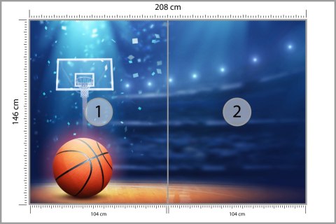 Fototapeta Koszykówka Na Stadionie Flizelina 208x146 FT-3125-VEXL