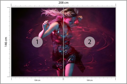 Fototapeta Młoda Kobieta W Tańcu Flizelina 208x146 FT-3825-VEXL