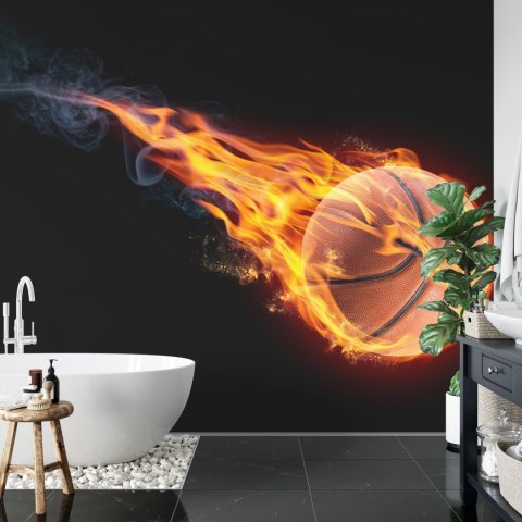 Fototapeta Ognista Piłka Koszykowa Flizelina 208x146 FT-3120-VEXL