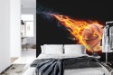 Fototapeta Ognista Piłka Koszykowa Flizelina 208x146 FT-3120-VEXL