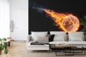 Fototapeta Ognista Piłka Koszykowa Vinyl Gładki 152.5x104 FT-3120-VGL