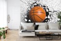 Fototapeta Piłka Koszykowa Niszcząca Mur Flizelina 208x146 FT-3152-VEXL