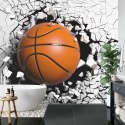 Fototapeta Piłka Koszykowa Niszcząca Mur Vinyl Gładki 152.5x104 FT-3152-VGL